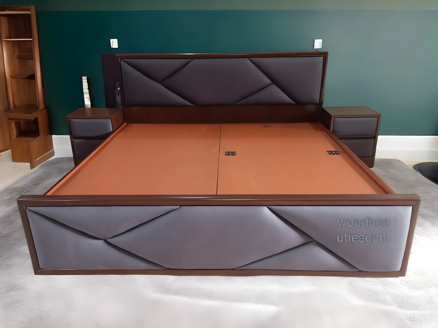 Grey Designer Bed Combo