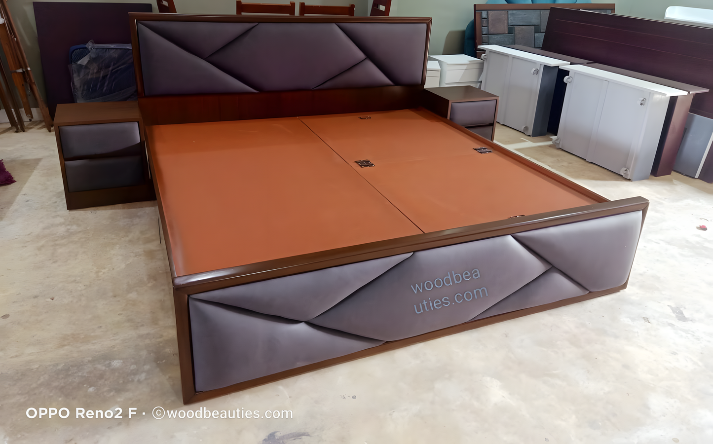 Grey Designer Bed Combo