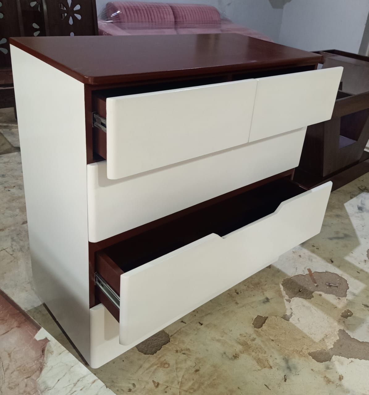 White Cabinet with Drawers