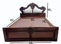 Double Wood Carved Bed
