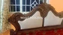 Double Wood Carved Bed