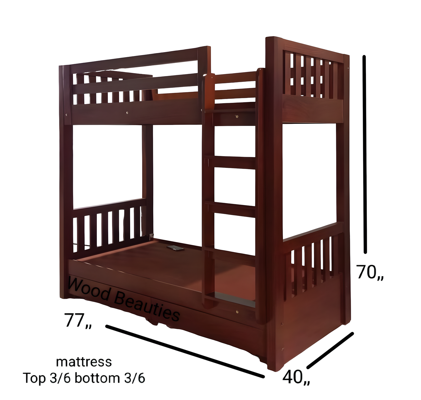 Chocolate Colored Bunk Bed