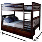 Chocolate Colored Wooden Bunk Bed