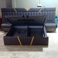 Head Cushioned King size Bed with Storage