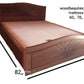 Queen Size Bed with Dark Walnut Polish