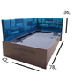 Kids Safety Bed Frame in Royal Blue
