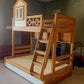 Double wooden bunk bed