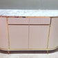 White Cabinet with Marble Top