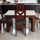 Grey Cushioned Four Seater Dining Set