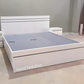 White Bed with Storage and Side Tables Comb