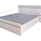 White Bed with Storage and Side Tables Comb