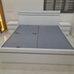 White Bed with Storage and Side Tables Comb