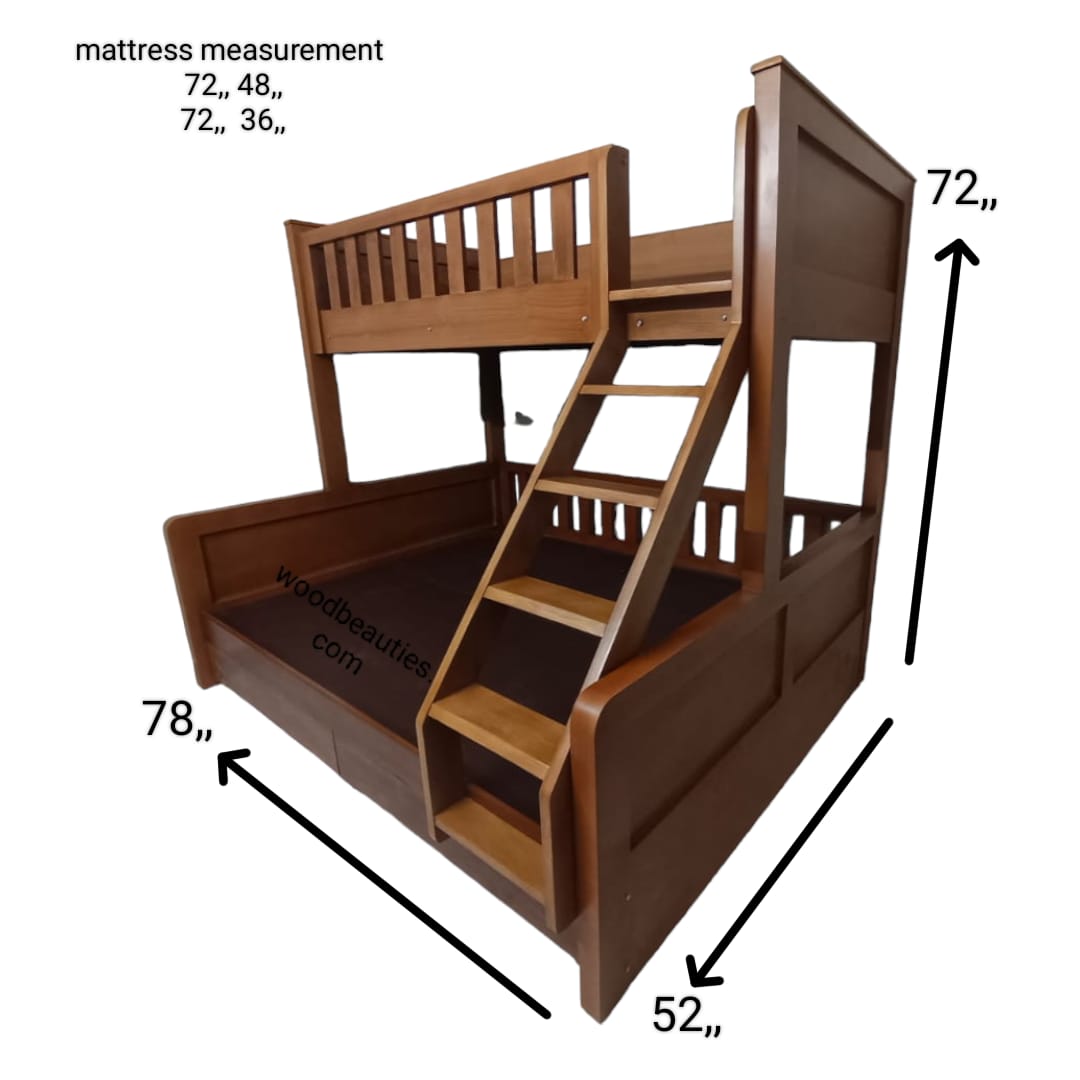 Teak Wood Kid's Bunk Bed