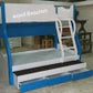 White and Blue Bunk Bed