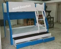 White and Blue Bunk Bed