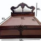 Double Wood Carved Bed
