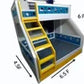 Triple Colored Bunk Bed