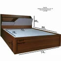 King Size Bed with Head Storage