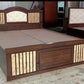 Wooden Bed with Bottom Storage