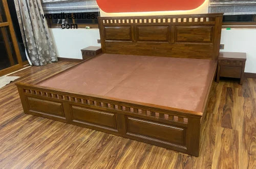 Modern Teakwood Double Bed