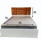 Designer White and Brown Wooden Bed