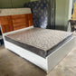 Designer White and Brown Wooden Bed