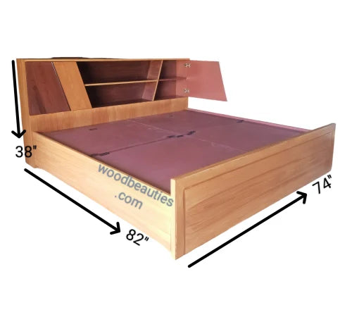 King Size Bed with Headboard Storage