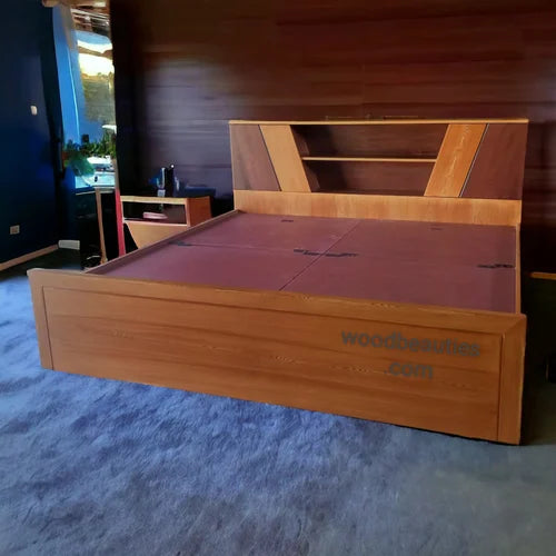 King Size Bed with Headboard Storage