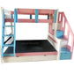 Double Ladder Teak Wood Bunk Bed