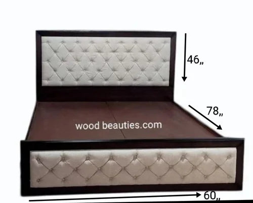 Cushion Teak Wood Double Bed