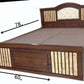 Wooden Bed with Bottom Storage
