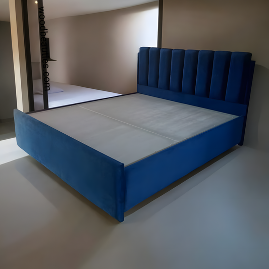 Elegant Royal Blue Upholstered Bed