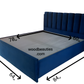 Elegant Royal Blue Upholstered Bed