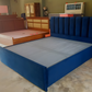 Elegant Royal Blue Upholstered Bed