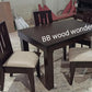 Wooden Four-Seater Dining Set