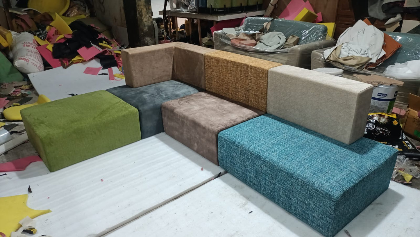 Simple Fabric Sofas Set