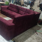 Purple Fabric Sofa Set