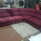 Purple Fabric Sofa Set