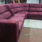Purple Fabric Sofa Set
