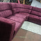 Purple Fabric Sofa Set
