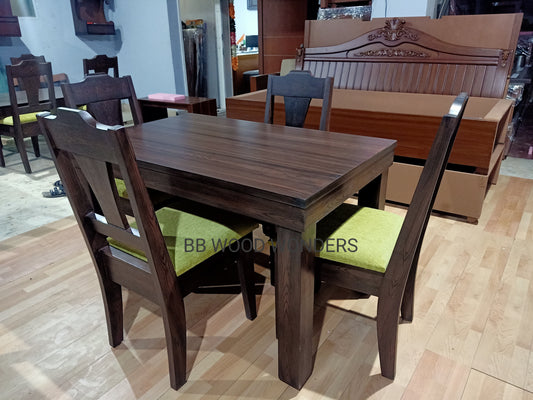 Wooden Four-Seater Dining Set