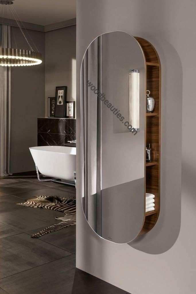 dressing mirror WAOCEO Full Body Solid Wood Fitting Mirror Wall-Mounted Multi-Purpose Home Bedroom Clothes Hanger Integrated Full-Length Mirror Floor-Standing Mirror Mirror Floor Mirror : Home & Kitchen Purpose Dressing Cabinet Dressing Table Mirror Design Ideas: