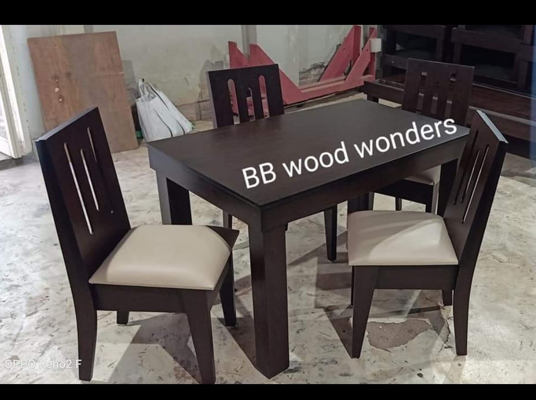 Wooden Four-Seater Dining Set