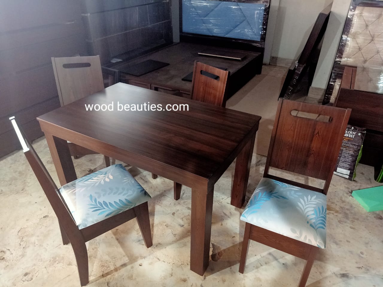 Wooden Four-Seater Dining Set