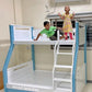 Wooden Bunk Bed with Stairs