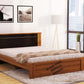 Queen Size Wooden Bed with Storage