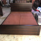 Queen Size Wooden Bed with Storage